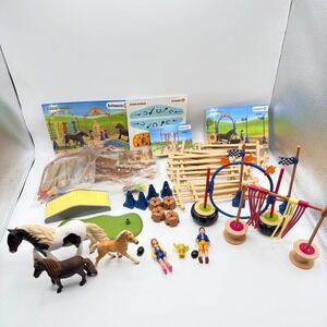 Schleich Farm World, Pony Slalom, Pony Agility & Pony Curtain Obstacle *BUNDLE